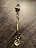 Cuillère vintage sculptée avec cristal – Accessoire pour autel, rituels et sorcellerie - Enchantement et Sortilèges