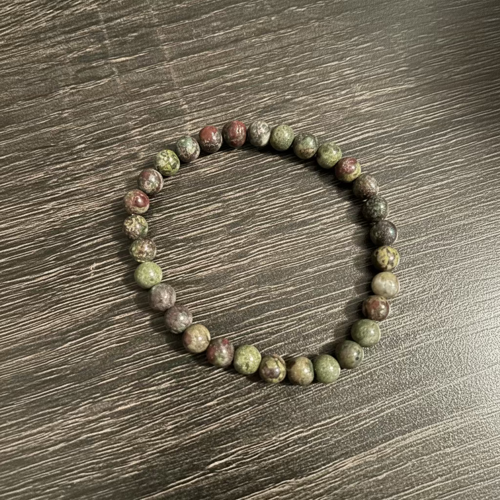 Bracelet Sang de Dragon 6 mm 30 pierres naturelles – bracelet de sorcellerie pour protection, courage, force et transformation