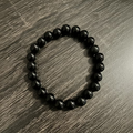 Bracelet Obsidienne Noire 8 mm 23 pierres naturelles – bracelet de sorcellerie pour protection, ancrage, purification et bannissement