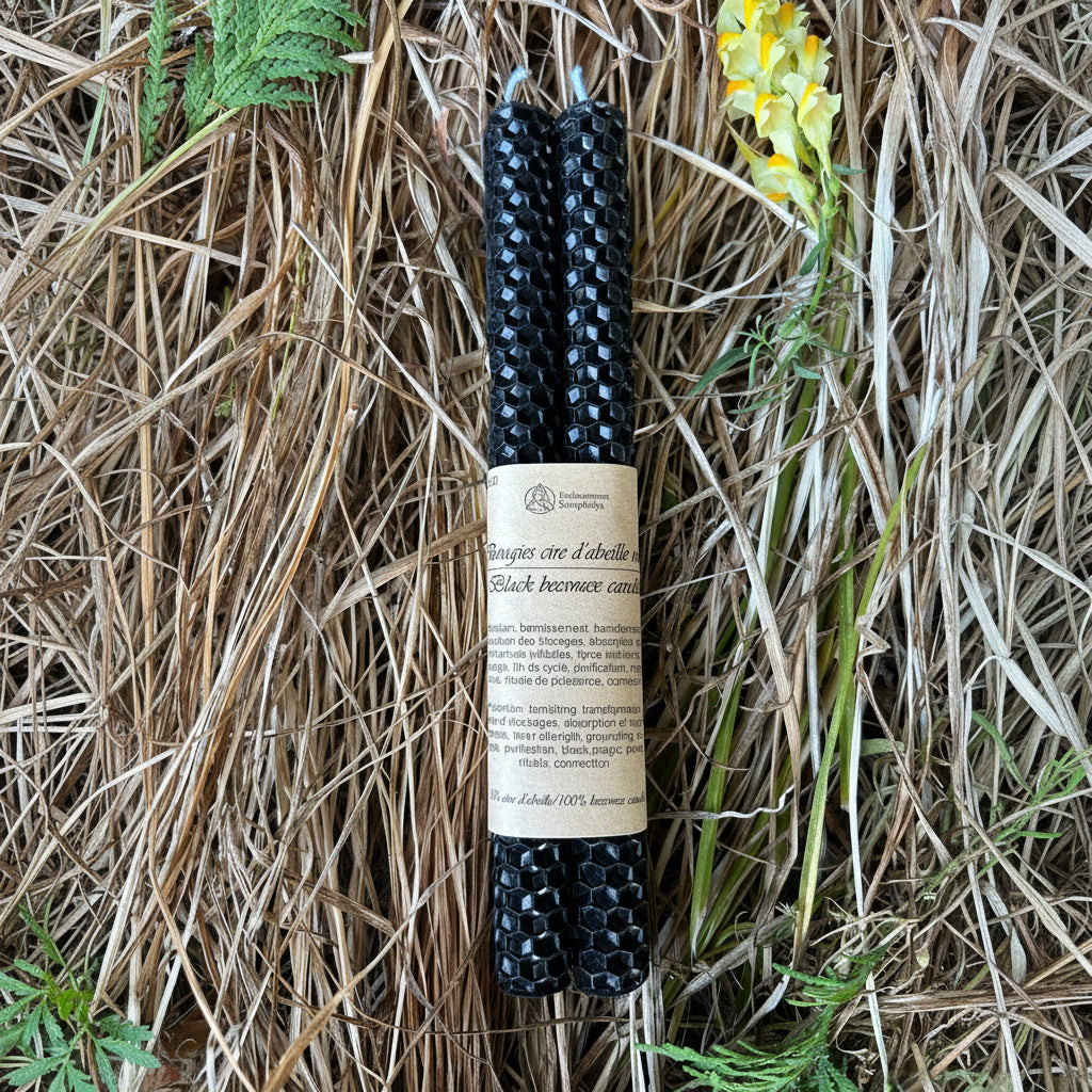 Bougie Rituel en Cire d’Abeille Naturelle – 20 cm - Enchantement et Sortilèges