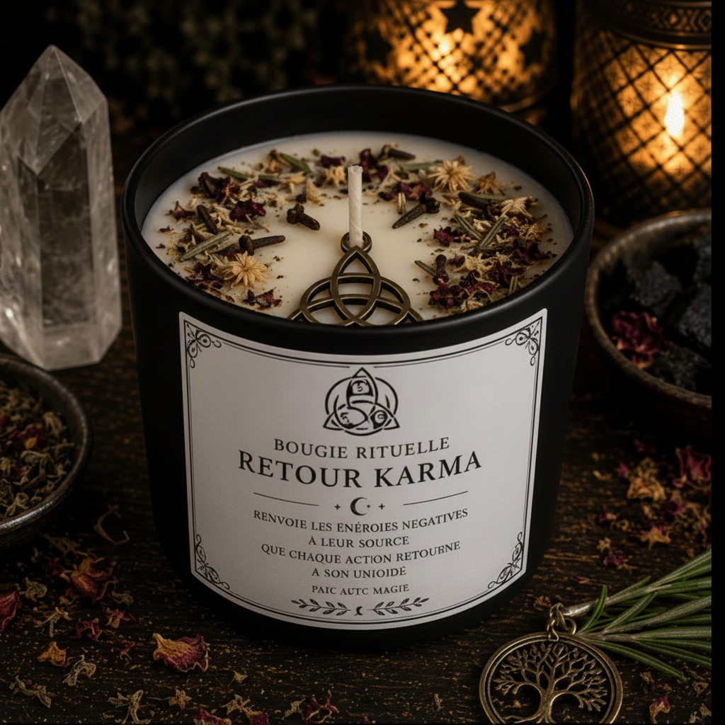 Bougie Rituelle – Retour Karma - Enchantement et Sortilèges