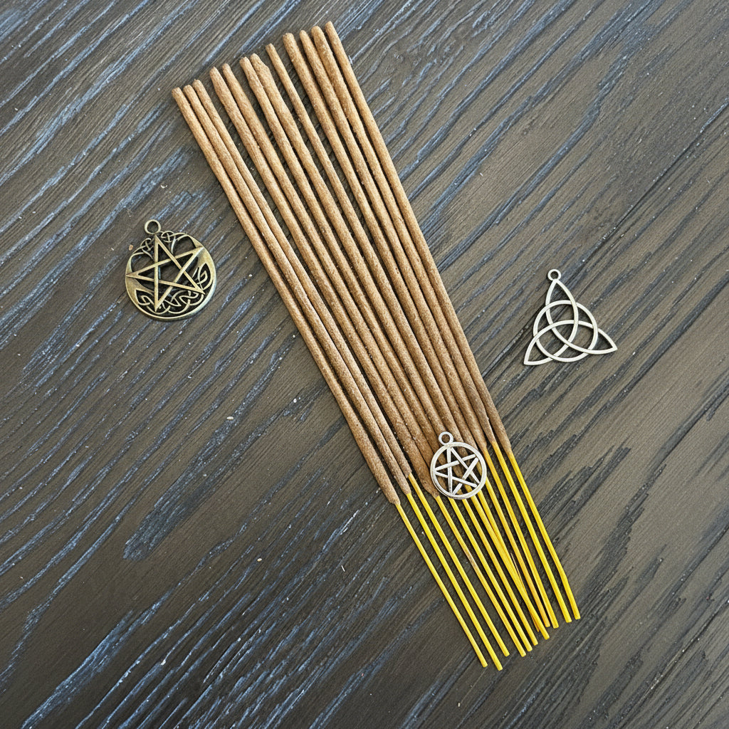 Encens Bois de Santal - Protection, Purification & Élévation Paquet de 24 bâtonnets - Enchantement et Sortilèges