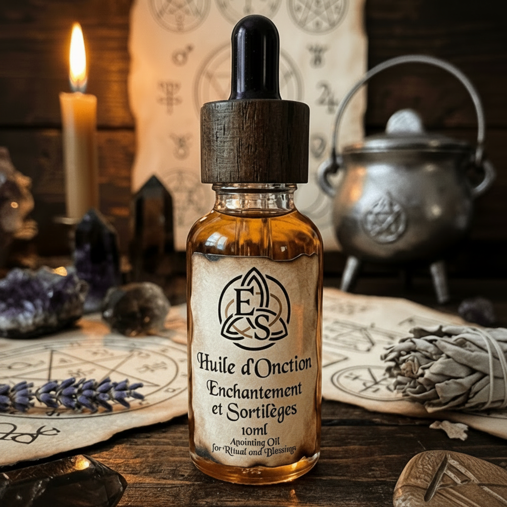 Huile d’Onction Rituelle – Consécration & Activation Spirituelle - Enchantement et Sortilèges