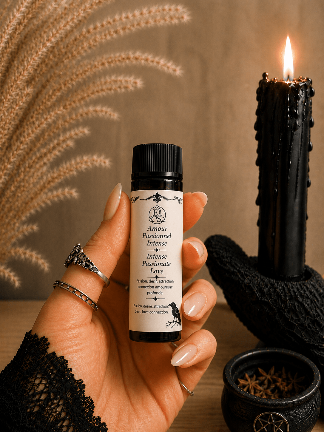 Huile Magique – Amour Passionnel Intense (10 ou 15 ml) - Enchantement et Sortilèges