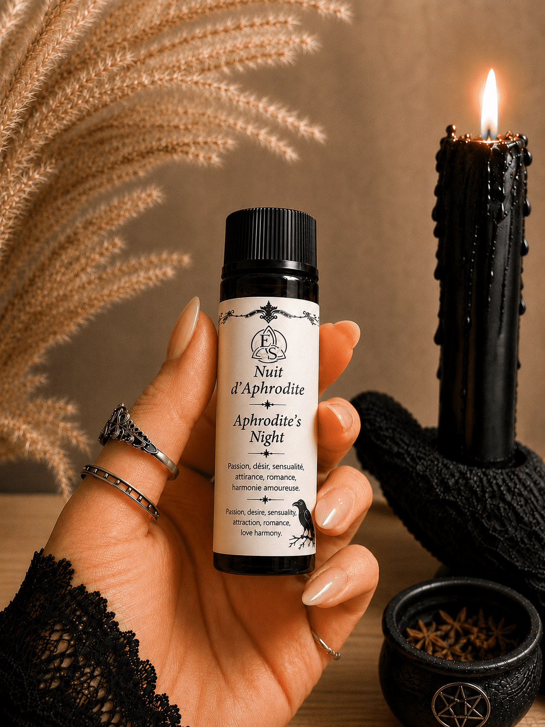 Huile Magique Nuit d’Aphrodite – (10 ou 15 ml) - Enchantement et Sortilèges