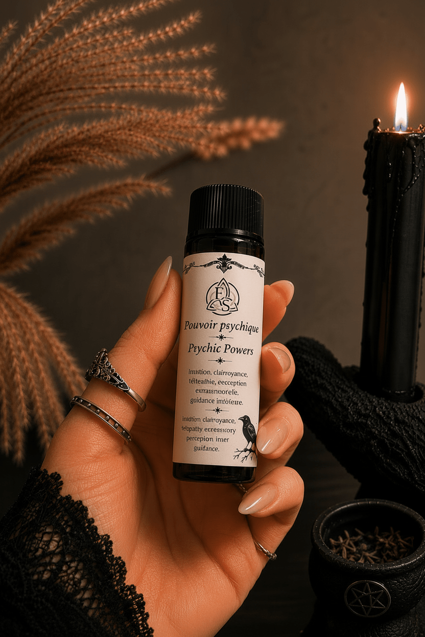 Huile pouvoirs psychiques (10 ou 15 ml) – Intuition, clairvoyance et troisième œil - Enchantement et Sortilèges