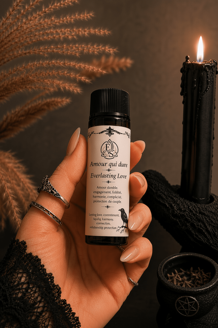 Huile rituelle – Amour qui dure (10 ou 15 ml) - Enchantement et Sortilèges