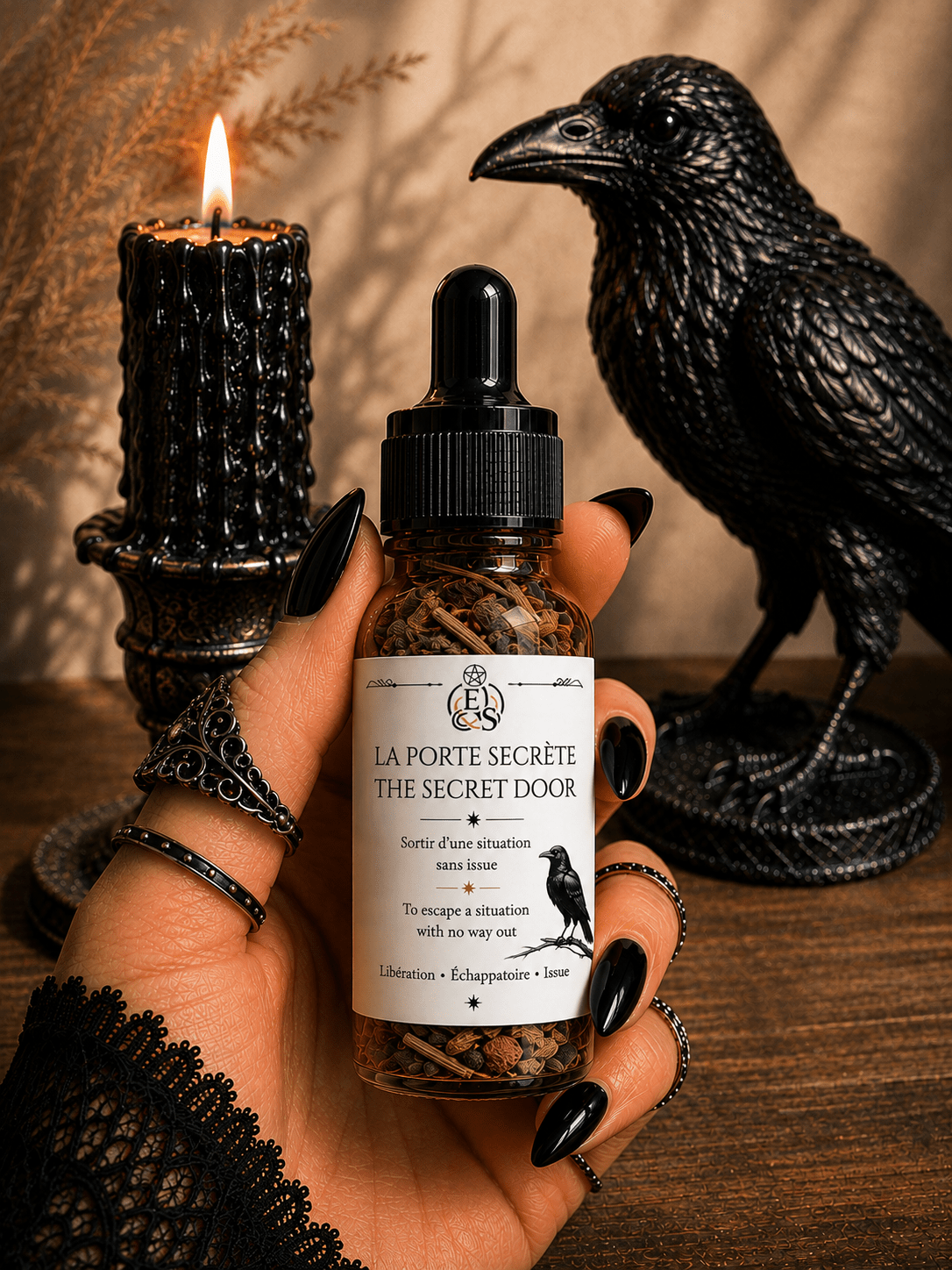 Huile rituelle La Porte Secrète - Enchantement et Sortilèges
