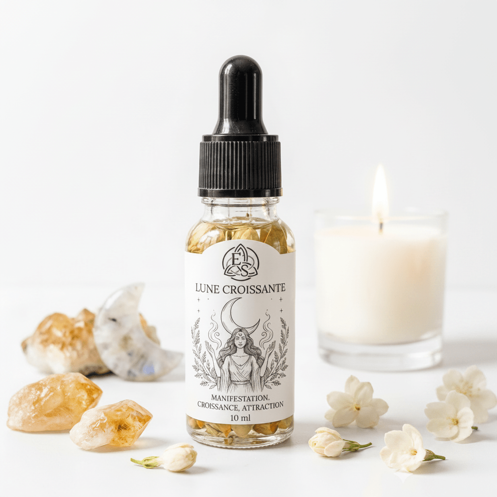 Huile rituelle Lune Croissante 10ml - Enchantement et Sortilèges