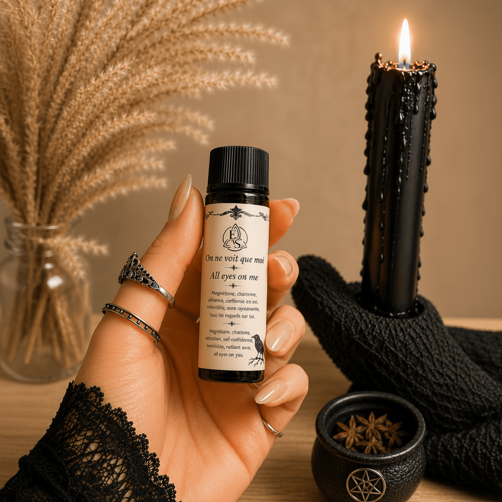 Huile rituelle – On ne voit que moi (10 ou 15 ml) Attirance, Charisme, Magnétisme - Enchantement et Sortilèges