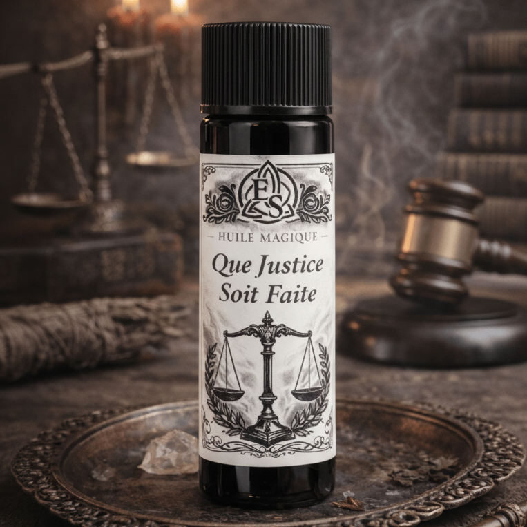Huile rituelle – Que justice soit faite (10 ou 15 ml) - Enchantement et Sortilèges