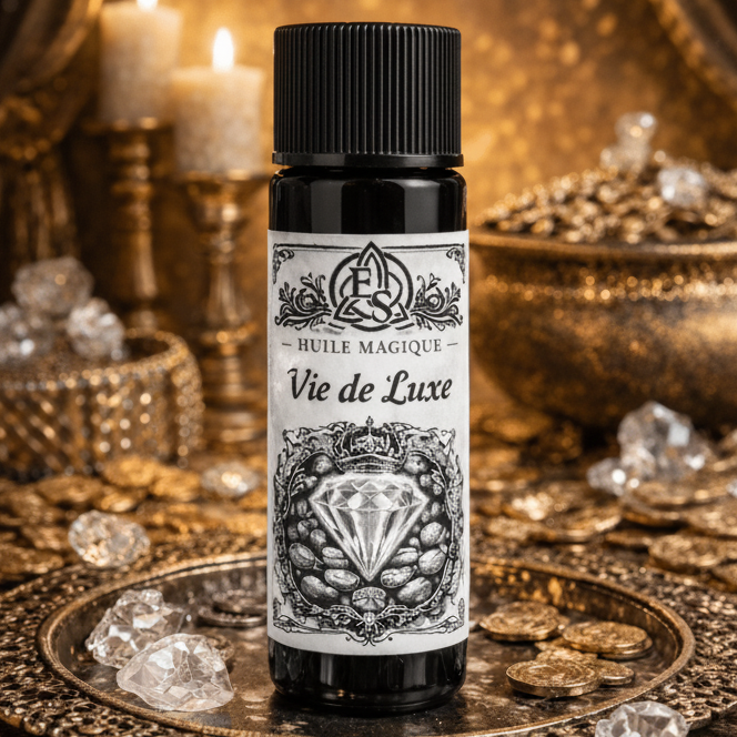 Huile rituelle – Vie de luxe (10 ou 15 ml) - Enchantement et Sortilèges