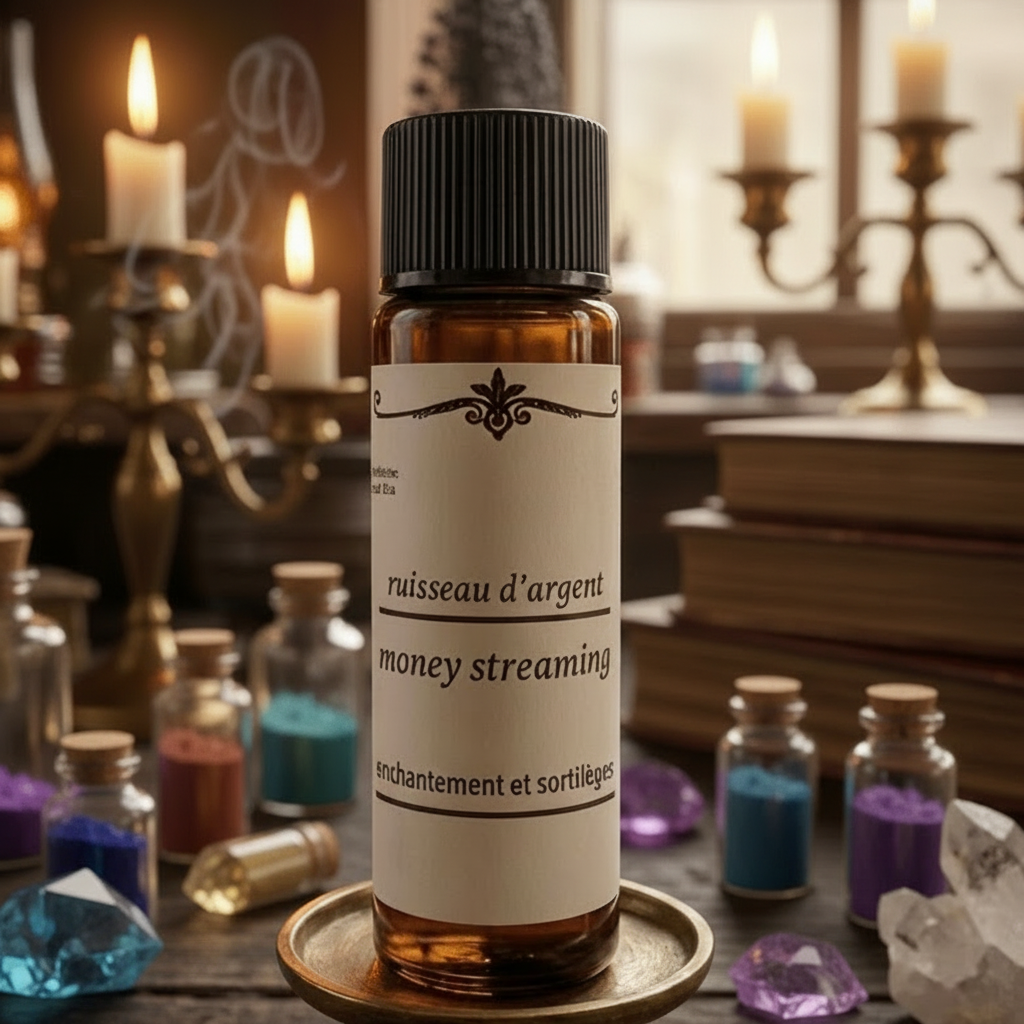 Huile « Ruisseau d’Argent » – Flux financier & Circulation de l’abondance - Enchantement et Sortilèges