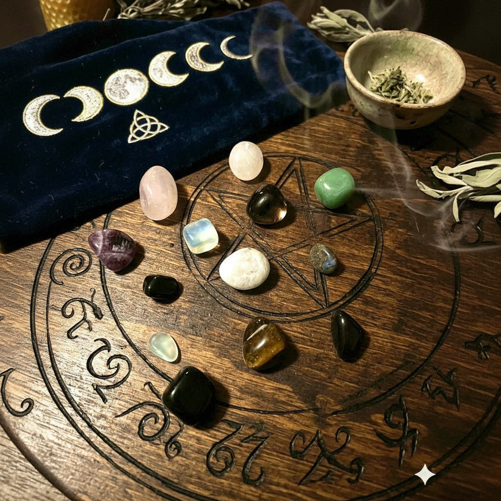 Kit Éveil des Énergies : 13 Pierres Indispensables pour Débuter en Sorcellerie - Enchantement et Sortilèges