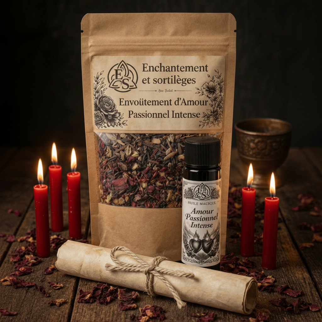 Kit rituel Envoûtement d’Amour Passionnel Intense - Enchantement et Sortilèges