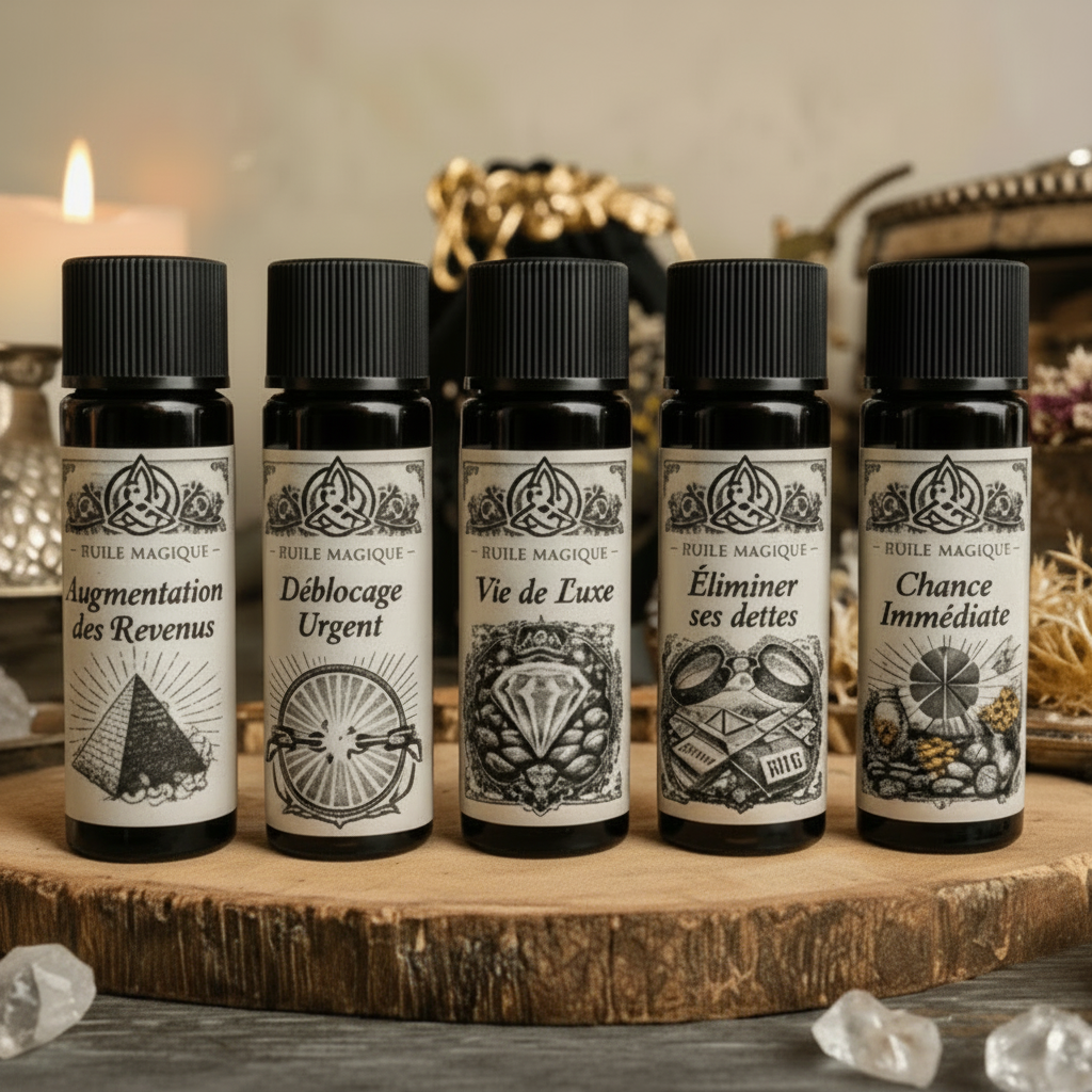 Le trésor des Sorcières - Ensemble d’huile Richesse et Fortune - Enchantement et Sortilèges