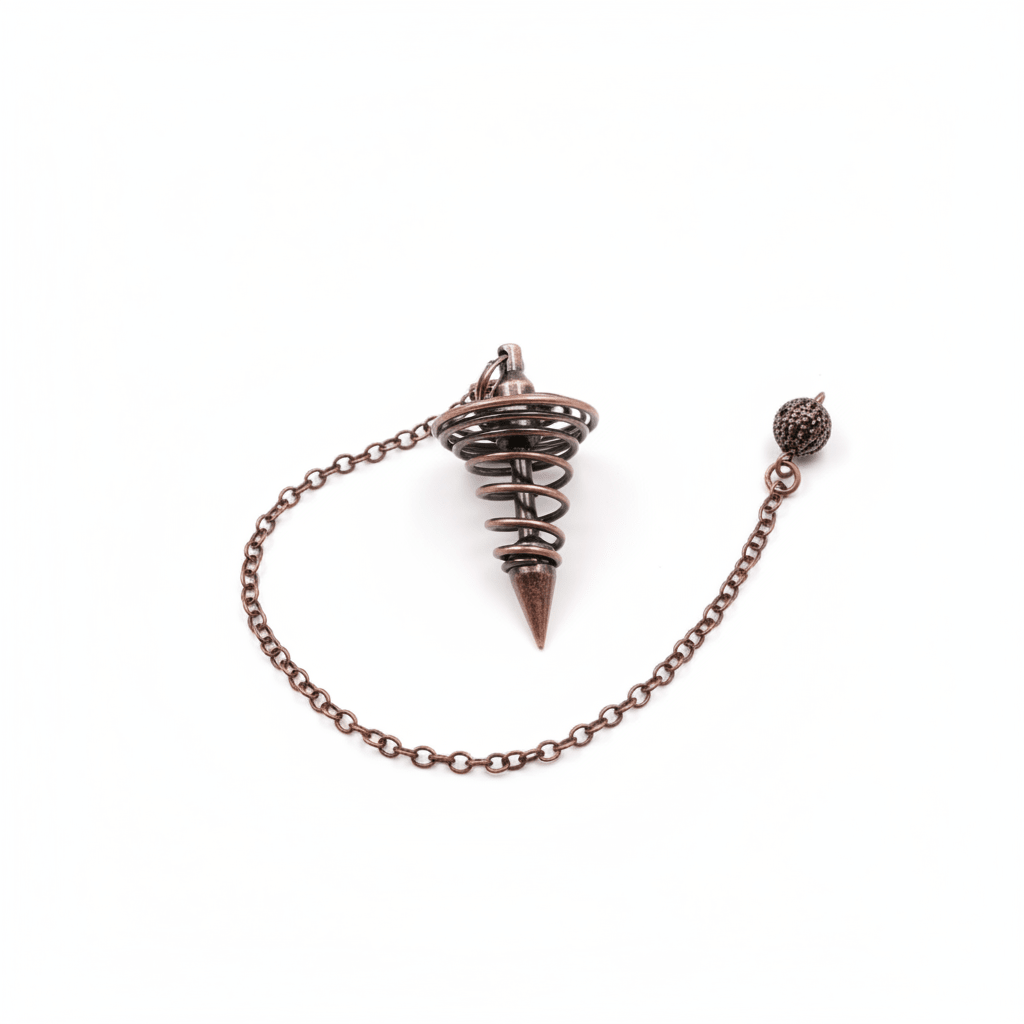 Pendule de divination en métal bronze – Radiesthésie, chakras et travail énergétique - Enchantement et Sortilèges