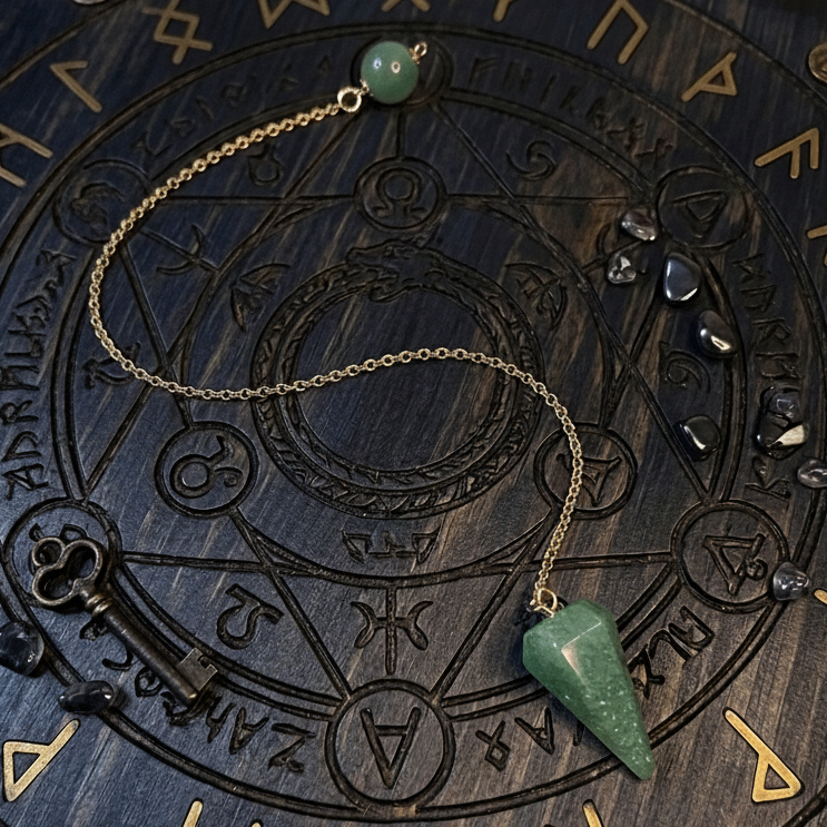Pendule en Cristal – 8,6 pouces (Radiesthésie & Énergies) - Enchantement et Sortilèges
