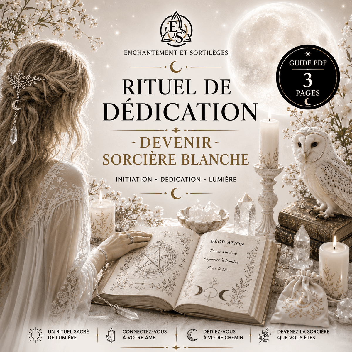 Rituel de Dédication – Devenir Sorcière Blanche - PDF 3 pages - Enchantement et Sortilèges