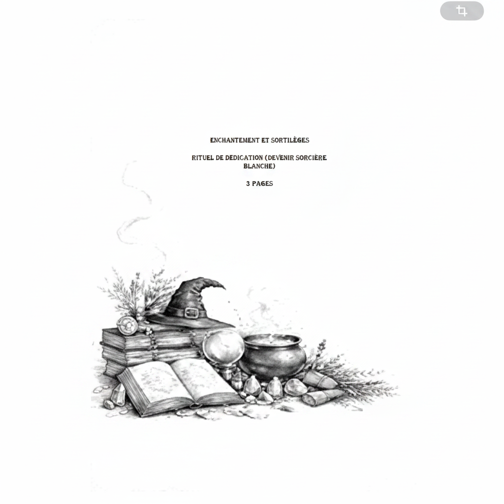 Rituel de Dédication – Devenir Sorcière Blanche - PDF 3 pages - Enchantement et Sortilèges